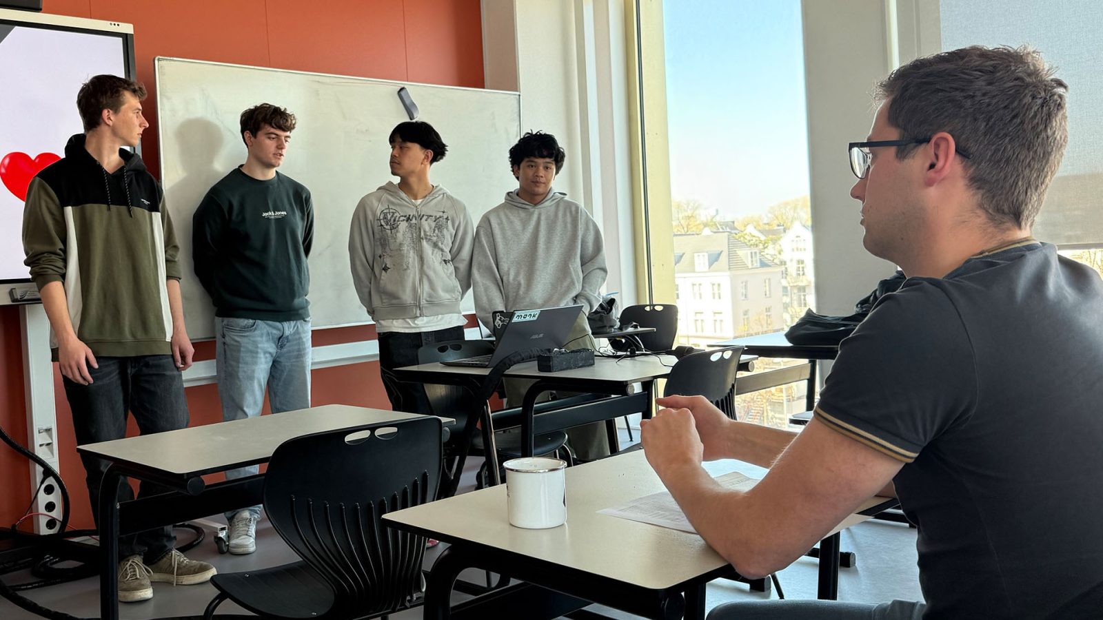 Students present their concepts for the MechDes Engineering assignment.