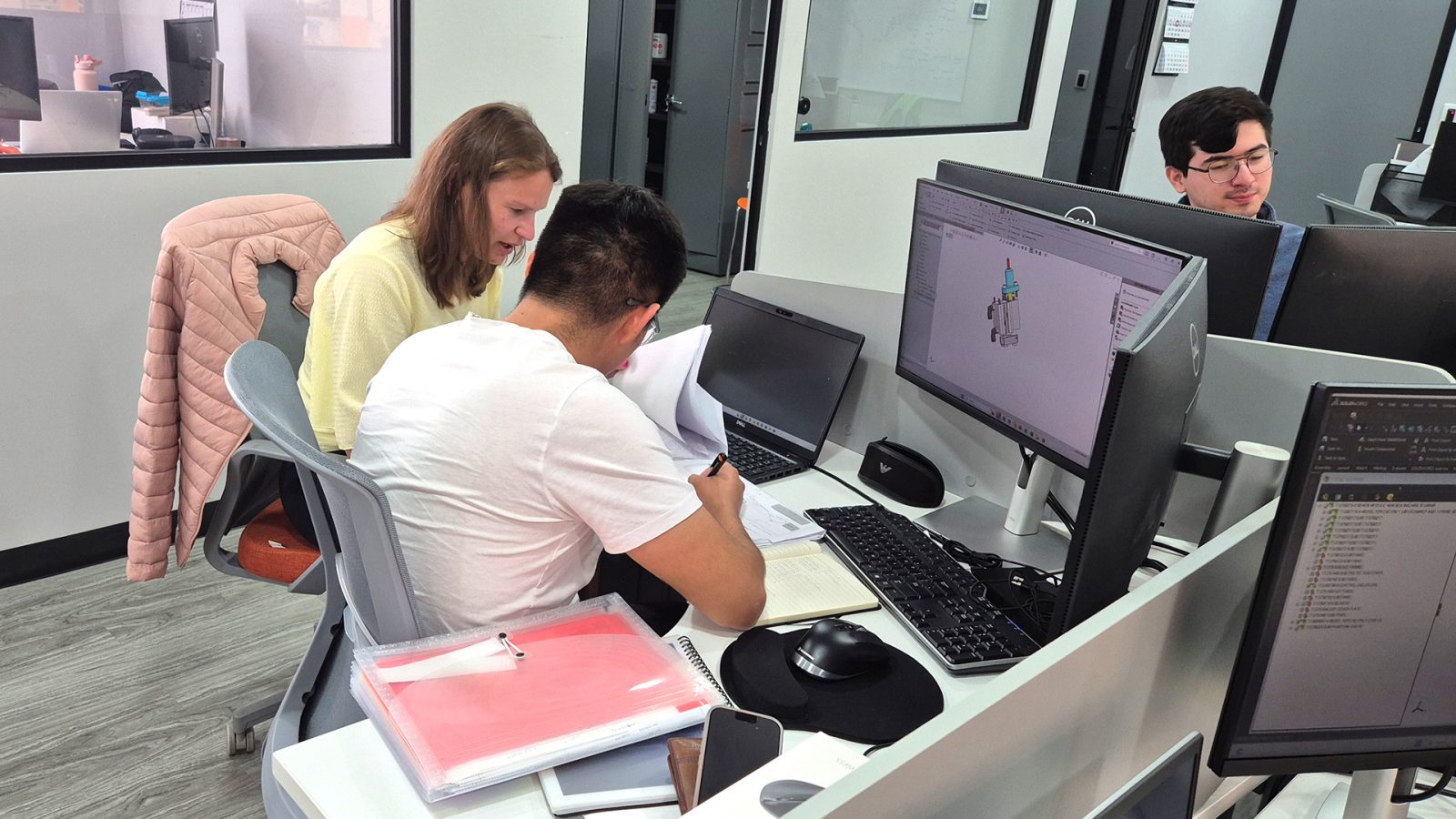 Working at the AWL Mexico office.