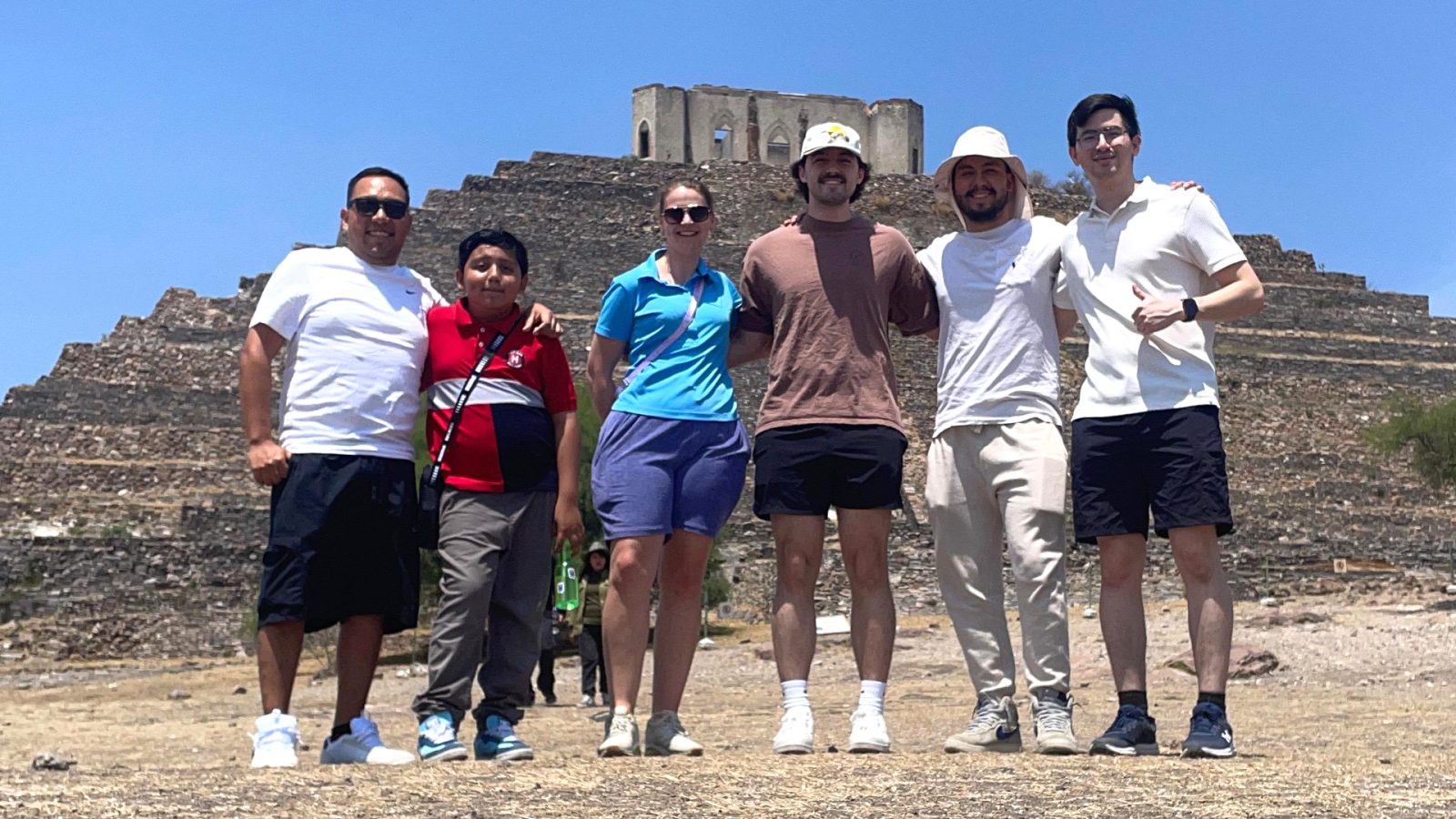 Discovering the local culture together with colleagues: a pyramid near Querétaro.